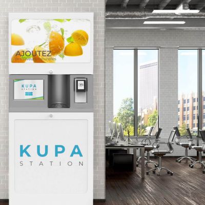 kUPA STATION flavor fountain cold water, sparkling water, flavored water