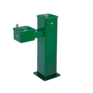 Outdoor drinking fountain HAWS 3500 double station - green