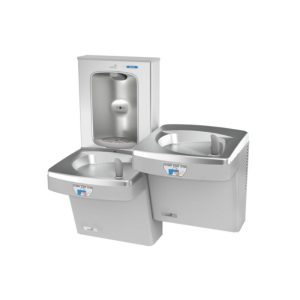 Double station drinking fountain with bottle filler OASIS PG8EBFSLTT fully contactless
