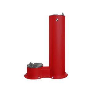 Outdoor drinking fountain with pet bowl WSF WODF-2-PET