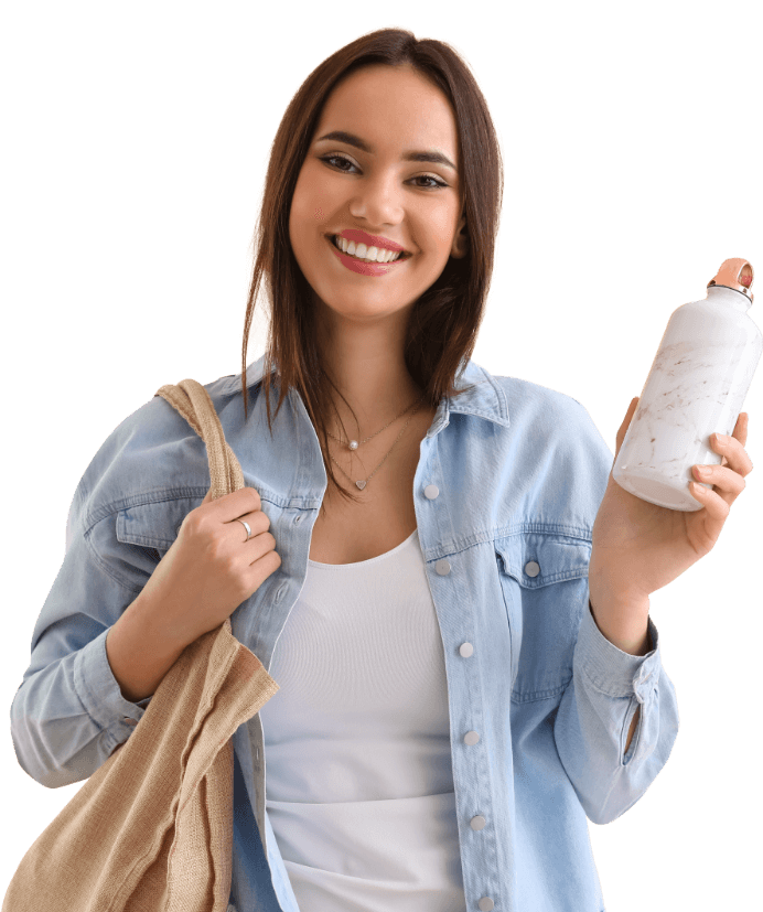 fille bouteille eau