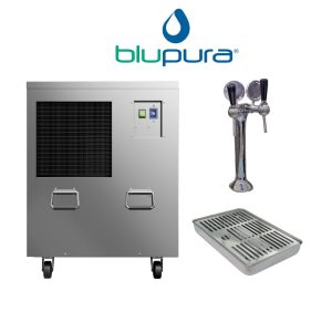 Undercounter water cooler with commercial tap dual distribution points BLUPURA kit