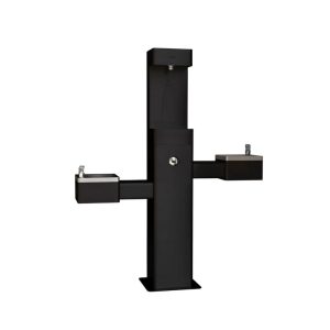 Outdoor drinking fountain bi-level station with bottle filler GLOBAL WB761220BK