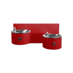 Outdoor drinking fountain WSF WODF-2WM wall mounted double station