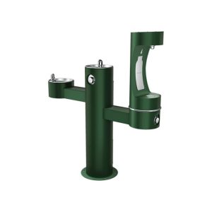 outdoor drinking fountain bi-level with bottle filler ELKAY LK4430BF1LEVG