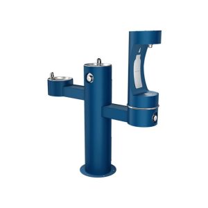 outdoor drinking fountain bi-level with bottle filler ELKAY LK4430BF1LBLU