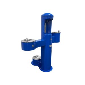 Outdoor drinking fountain with bottle filler and dog bowl WSF CWBF-4ADA