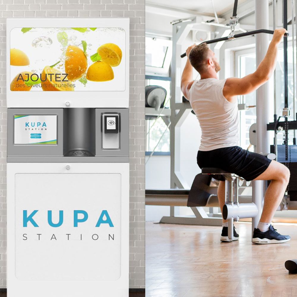 Flavored fountain KUPA STATION for fitness centers, arenas and gyms