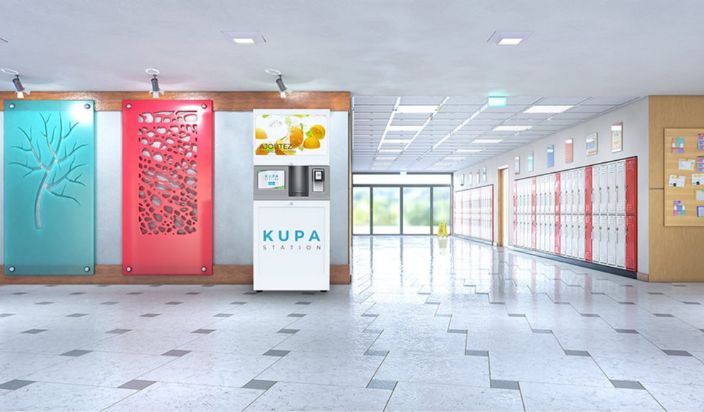 Fontaine à saveurs KUPA STATION dans les écoles et les universités