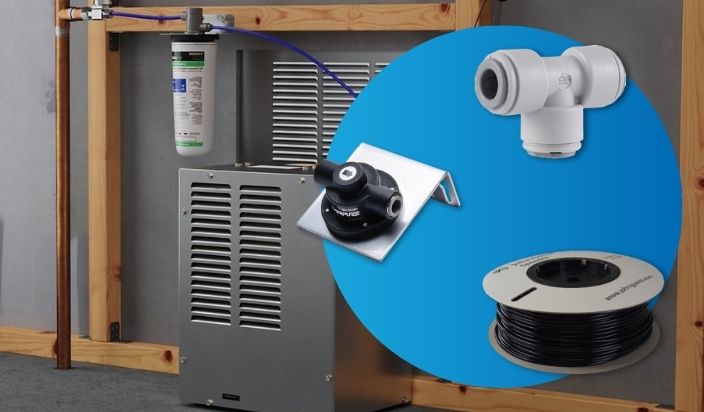 Parts and components for repairs or installation of drinking fountains and water coolers
