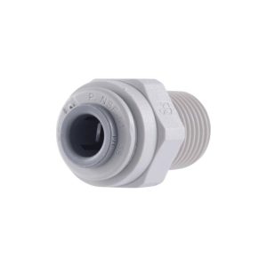 Plumbing parts-John Guest Acetal Gray Male Connector (NPTF Thread) pack of 10 units