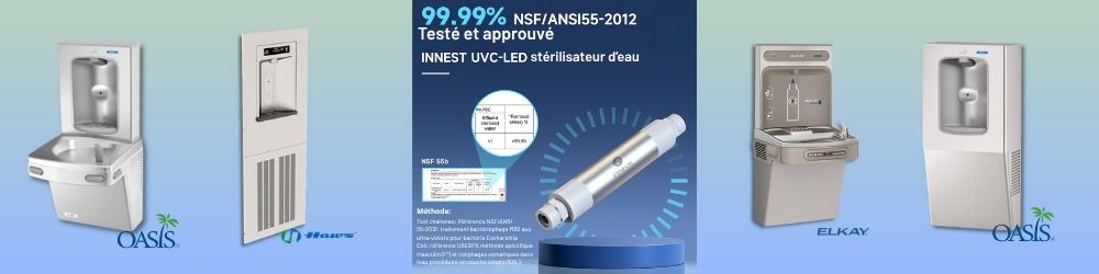 Lampe UV-C stérilisateur d'eau potable pour fontaine et remplisseur

