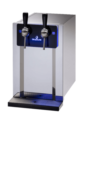Commercial water dispenser BLUPURA with mechanical taps, for restaurants and hotels