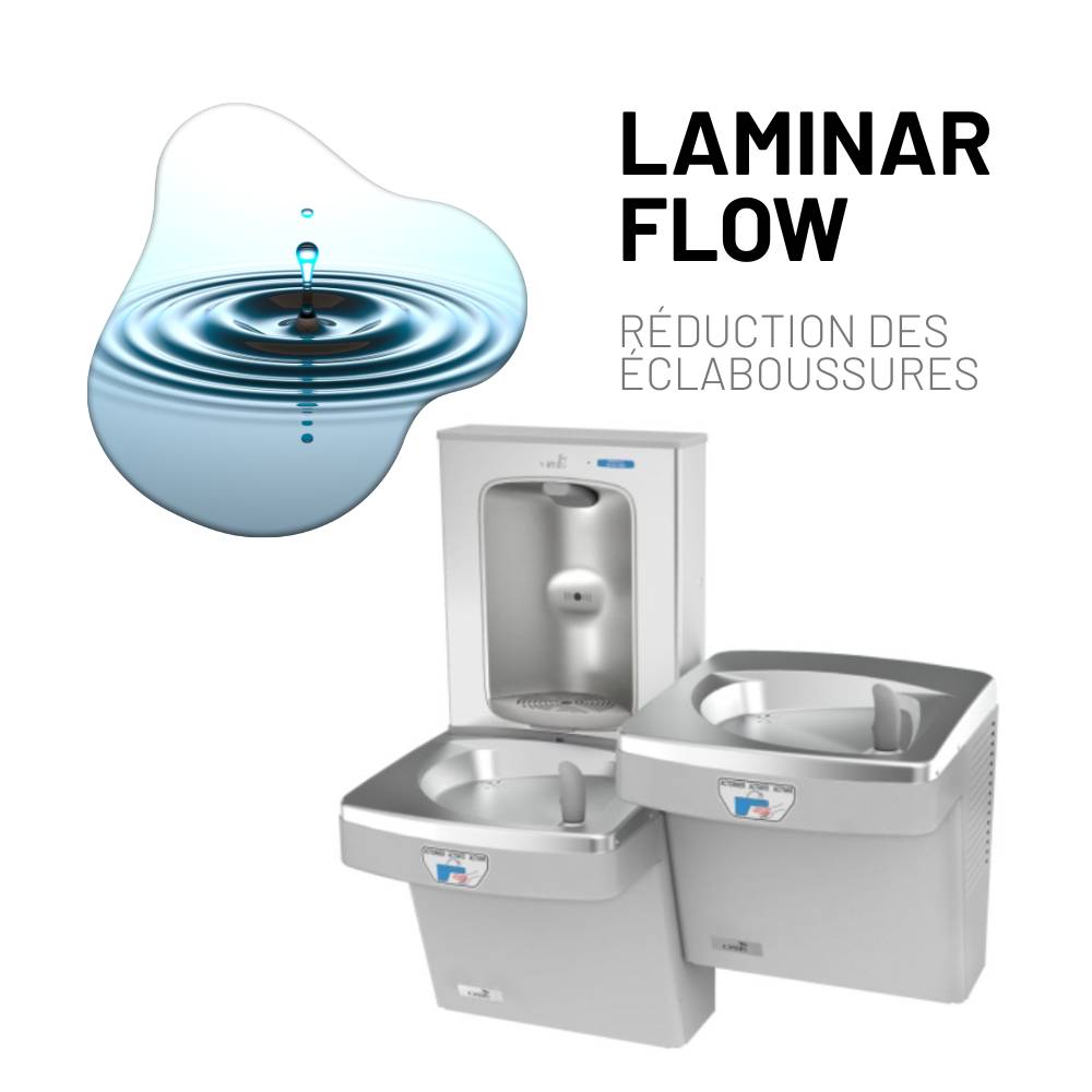 Laminar flow technology-reduce splashes-better hygiene-Sanifontaines