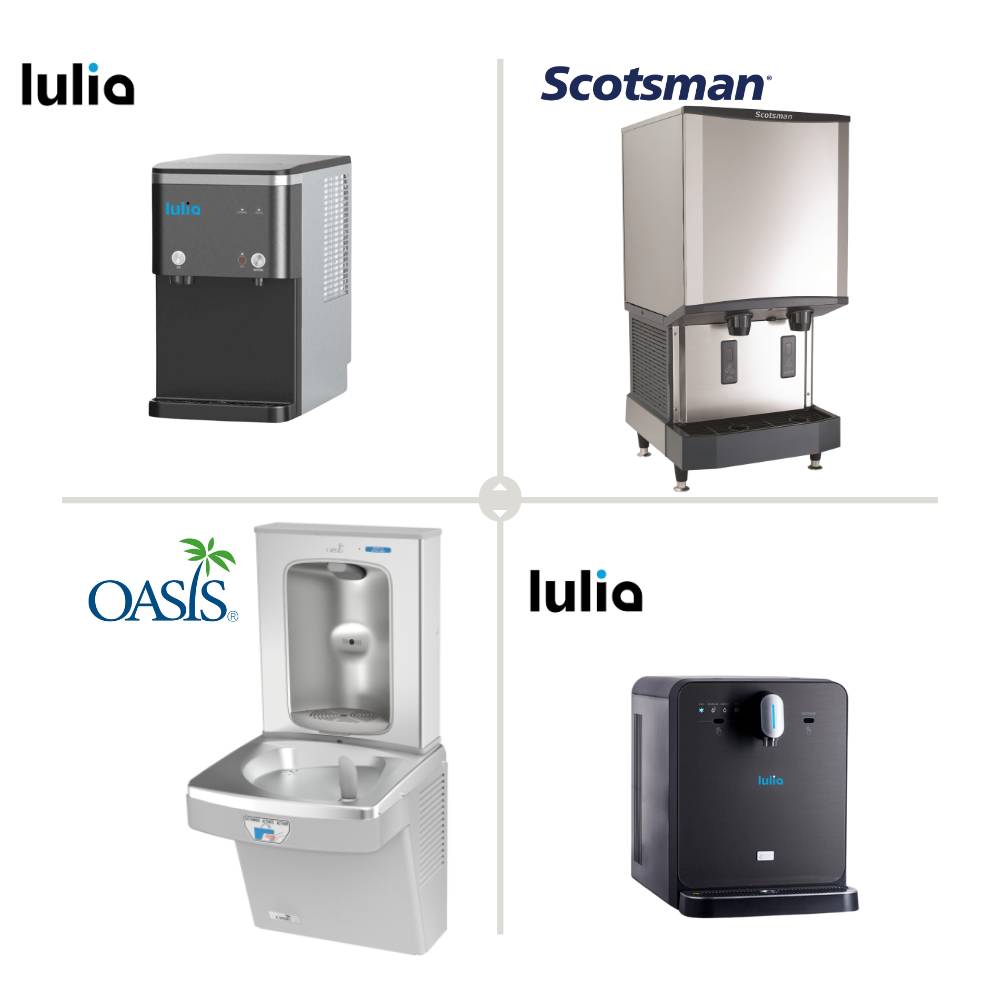 Ice machines_water dispensers_drinking fountains-touchless activation for commercial use-sanifontaines