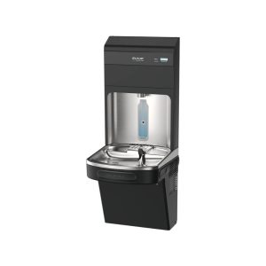 Refrigirated drinking fountain ELKAY with contactless bottle filler, includes a high-capactity water filtration for Lead, PFAS, microplastics and other contaminants + UV water sterilisation