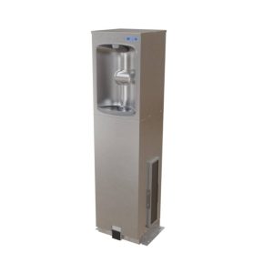 Outdoor commercial water bottle filling station OASIS PCPD10EBF refrigirated and filtered water for construction sites